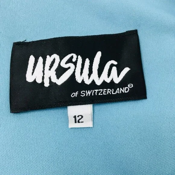 VTG Ursula of Switzerland 2 Pc Gown /Crystal Jacket Sz 12 Flowy Chiffon Wedding - Picture 12 of 14